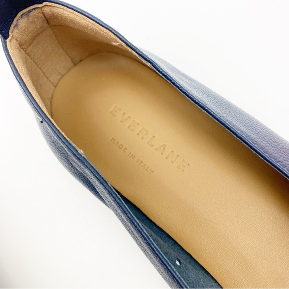 Everlane The Day Glove Leather Flats Shoes Navy Blue - Picture 10 of 11